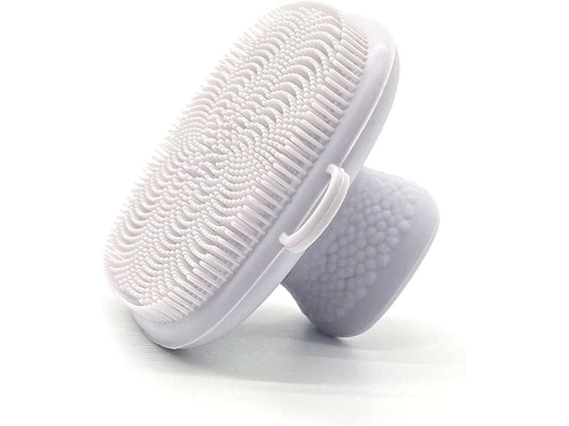 Escova de Limpeza Facial de Silicone À Prova D'água Pele Suave Limpeza Profunda (branco)