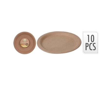 Platos Carton 22 Cm Lote 10 Ecofriendly
