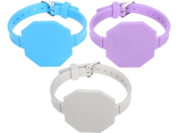 Lote De 3 Pulseiras Mémo En Silicone À Claquer Réutilisables, Blocs-notes Portables Inscriptibles
