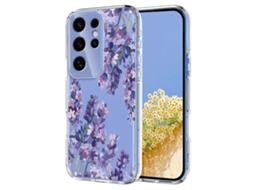 Capa Tkdaddy Para Samsung Galaxy S25 Ultra Com Estampa Floral De Borboletas E Tpu, Capa Traseira De Celular Wisteria
