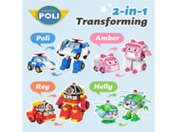 Robocar Poli Transformando Robô Helly 10 Cm Helicóptero Brinquedo Figura Veículo De Resgate Playset D Aquaforge