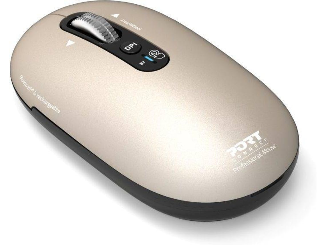 Rato Wireless PORT DESIGNS Pure Mac (3200 DPI - Bege)