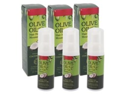2026 3 Unidades de Mousse para Pentear com Óleo de Oliva Antifrizz de Longa Duração 60ml para Cabelo Crespo Homens Mulheres