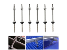 Pacote Com 6 Parafusos De 25 Cm Para Fixação De Painéis Solares, Parafusos M10 Para Montagem Em Telhados De Painéis Solares Olysi Shop
