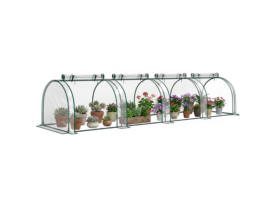 Miniestufa de Jardim em Aço e Pvc, Proteção Uv, Transparente ZACHARY