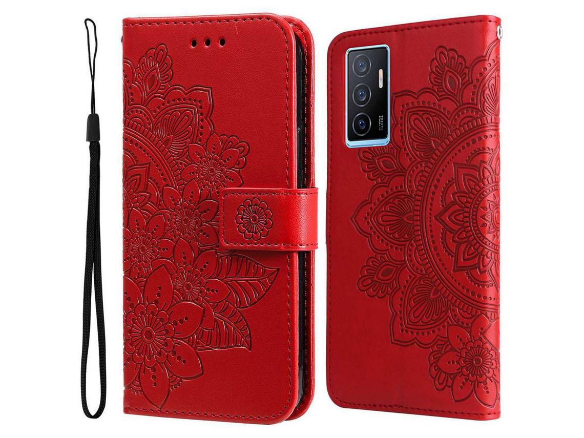 Capa para Vivo y75 4g/v23e 4g/5g Vermelho