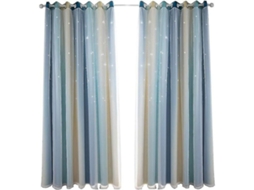 Cortina Blackout Térmica, Para Janela E Quarto, Ilhós, 134 X 160 Cm, Azul