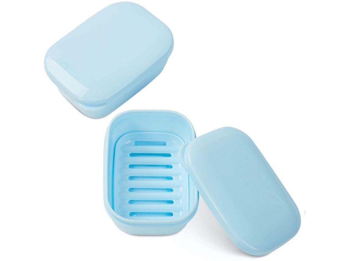 2026 portavasos de Jabón Portátil, 2 Unidades Taza de Jabón para Camping Gimnasio Viajes (azul)