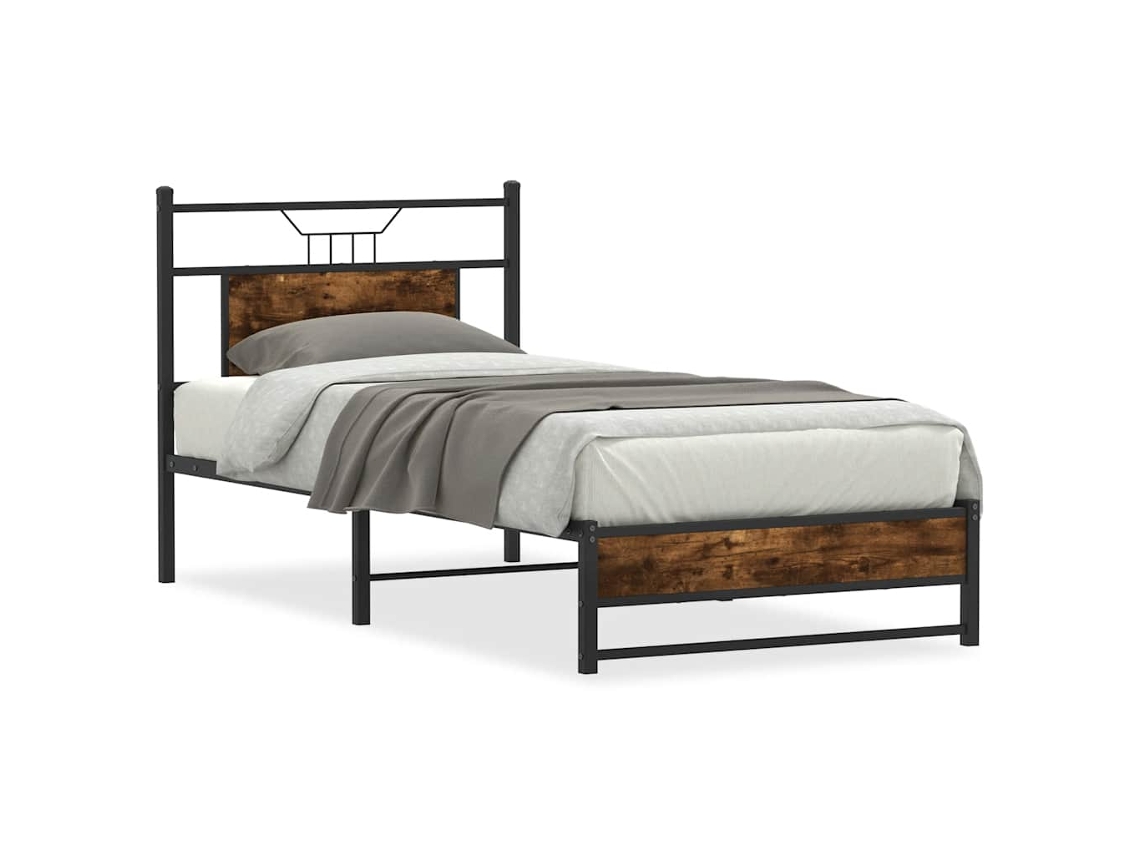 Bed Frame, Bed Frames Vidaxl Marrom Madeira Processada (80 X 200 Cm)