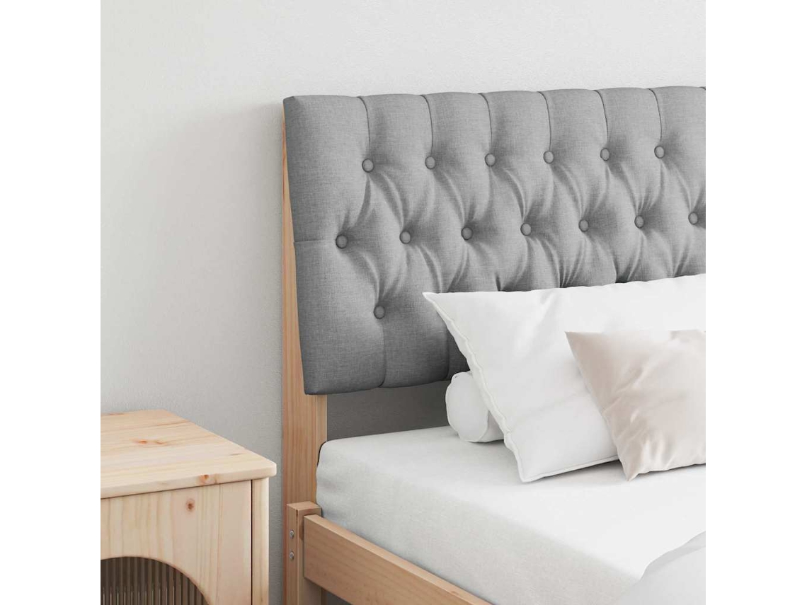 Vidaxl Cabeceira Estofada Cinzento-claro 180 Cm