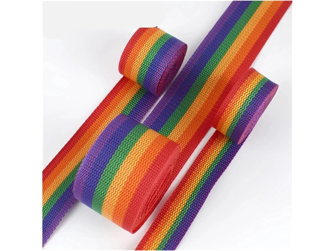 Fita De Nylon Arco Íris, 5 10 Metros, 20-50mm, Fita Decorativa Para Bagagem, Cinto, Corda Para De Estimação