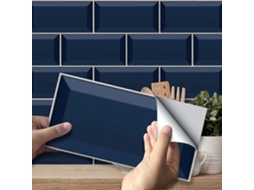 Slowmoose - Pacote com 27 adesivos autoadesivos para azulejos de cozinha (20 x 10 cm), adesivos de PVC à prova d'água, azul-marinho