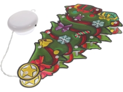 Luminária De Natal Com Ventosa Em Formato De Árvore, Iluminação Led Para Festas, Design Prático.
