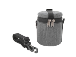 Camera Lens Case With Zippers Top Handle Adjustable Shoulder Strap Waterproof Lens Pouch Bag For Short Focal Length Lens Gray LAXISCREED