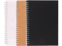 3 Peças Carnet De Finances Em Papel Acier Journal De Comptes