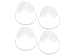 Jojofuny Support Pour Cache-oreilles En Plastique Blanc 4pcs Kit D'assemblage Fiable Cadre