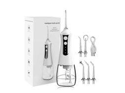 Irrigador Oral Portátil, Jato de Água, Ferramenta para Limpeza Dental, Limpador de Dentes, 350ml, 5 Bicos, Lavador Bucal, Fio Dental. TAISHENGDA