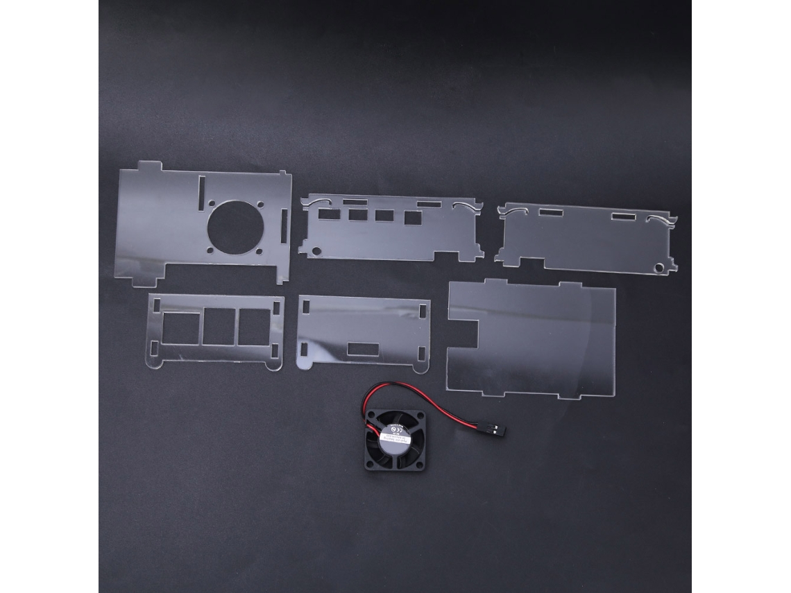 Capa De Acrílico Com Cooler Para Raspberry Pi 4