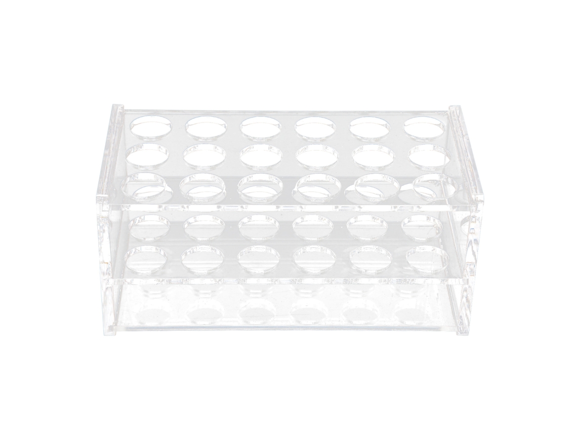 Portafrascos de Acrílico para Tubos de Ensayo 17mm 18 Huecos Transparente para Tubos de Centrífuga 10ml 15ml