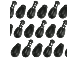 Linjou Conectores de pesca de troca rápida com choque instantâneo, pretos, 50 peças