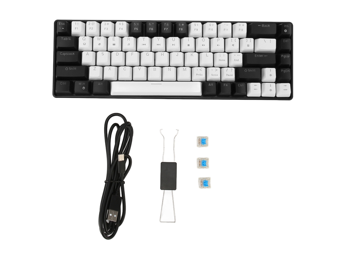 Teclado Mecânico Gamer Rgb Com 68 Teclas