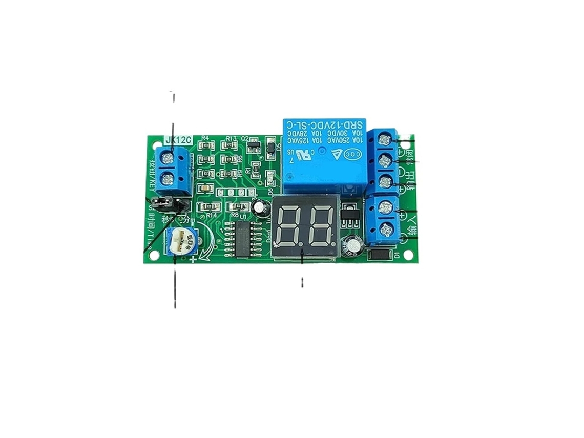 Módulo De Relé Retardo Tempo Jk12c Com Display 24v Liga Desliga 1-99 S