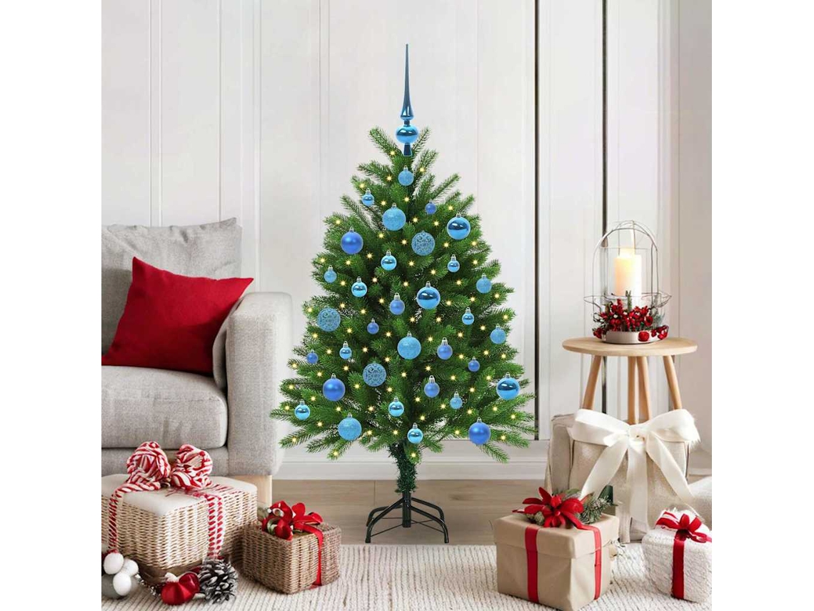 Vidaxl Árvore De Natal Com 150 Leds Com Suporte Verde 120 Cm Pe