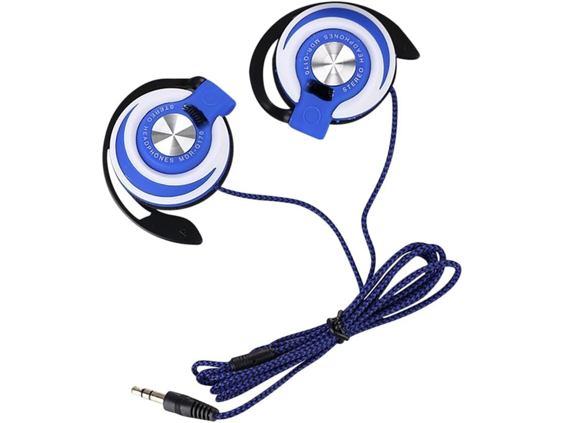 Fones De Ouvido Com Fio, Supra Auriculares, Estéreo Com Graves Potentes E Conector De 3, 5mm, Gancho De Orelha Ajustável