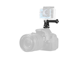 Adaptador de montagem para câmera de ação, encaixe para sapata com parafuso de tripé de 1/4", compatível com câmeras GoPro e DSLR.