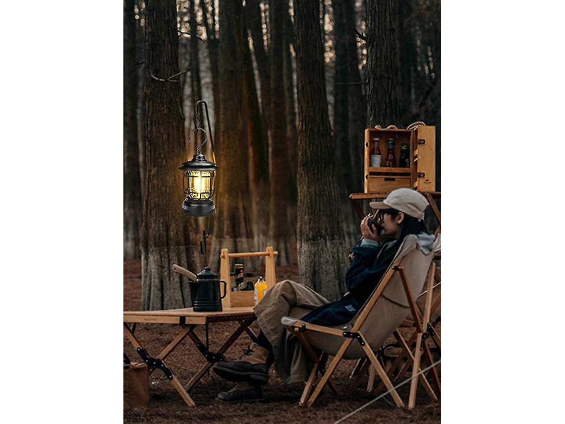 Lanterna De Acampamento, Lâmpada Led Retrô Portátil, Lâmpada De Acampamento, Iluminação Externa, Lâmpada De Carregamento De Bateria Olysi Shop