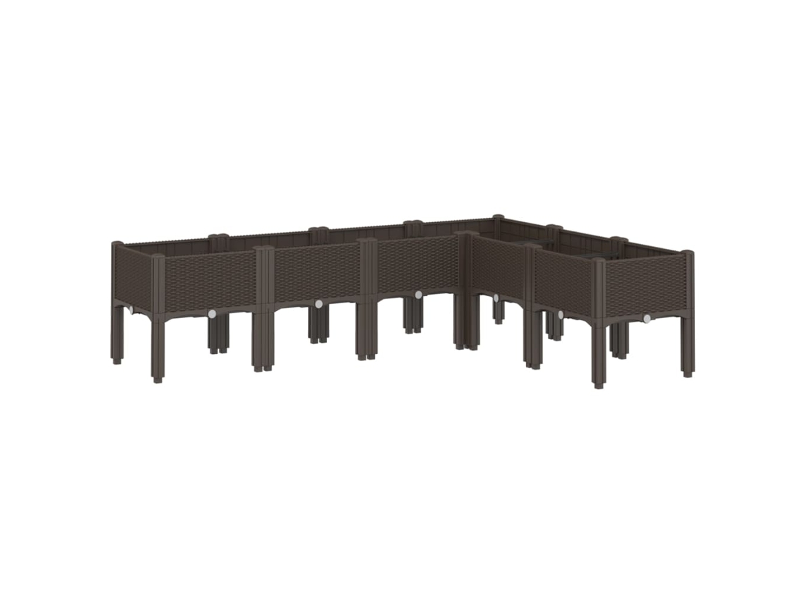 Garden Planter, Garden Planters Vidaxl Marrom Polipropileno (160 X 120 X 42 Cm)