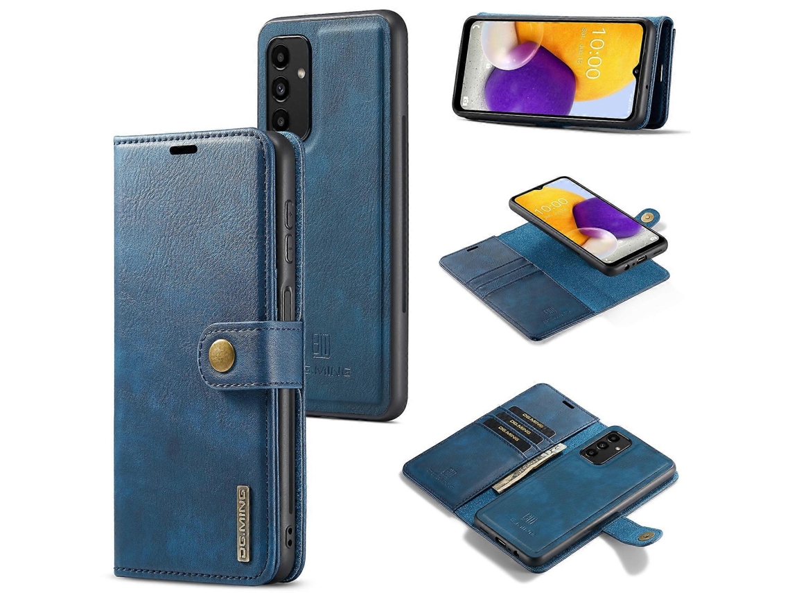 Capa De Celular Magnética Removível De Couro Com Textura Crazy Horse Para Samsung Galaxy A13 4g Dg.ming