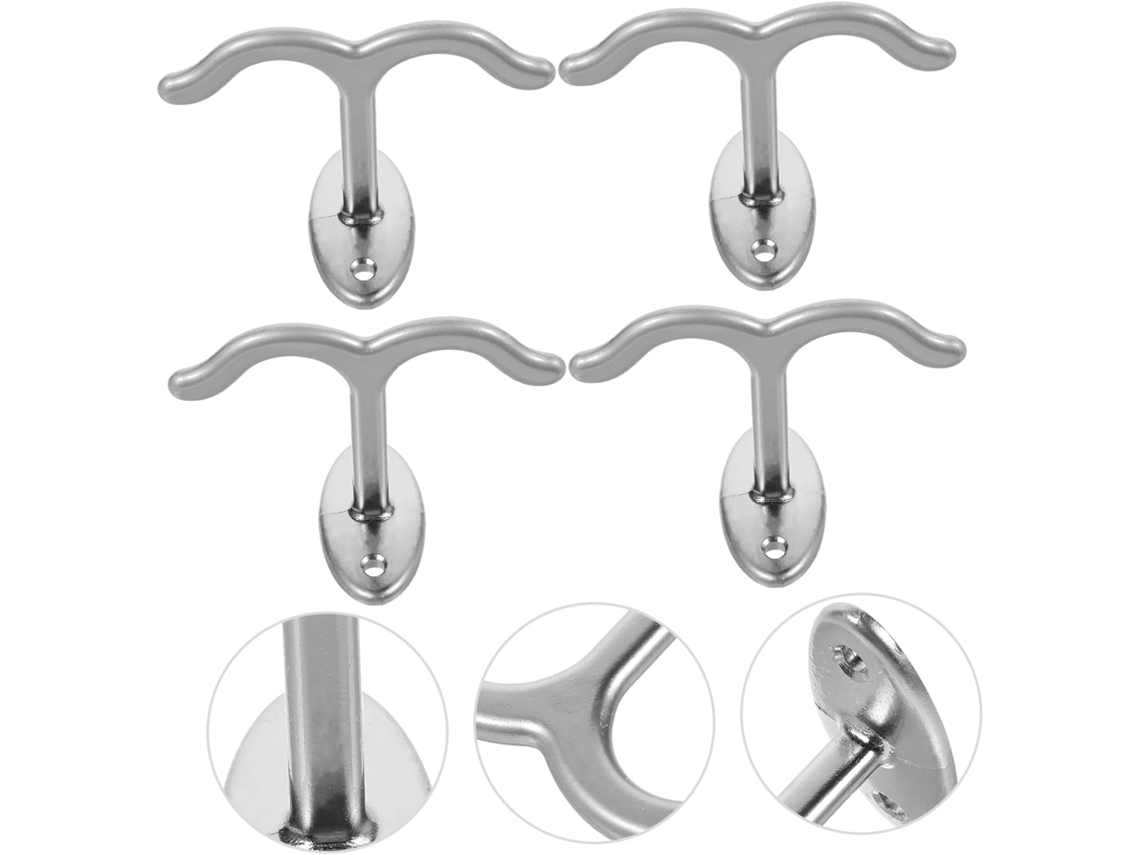Cabide de Teto com Gancho Duplo, Ganchos para Copos, Cabideiro para Roupas Sob o Armário, Ganchos para Pendurar no Teto, Rusdh BRILVIBERA