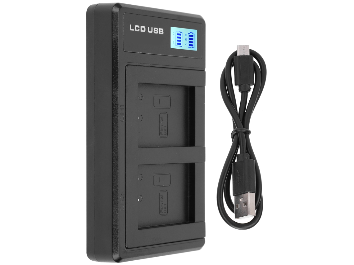 2026 carregador Dual para Baterias Np bx1, Carregador de Câmera Digital Lcd, Carregador de Bateria para Câmera