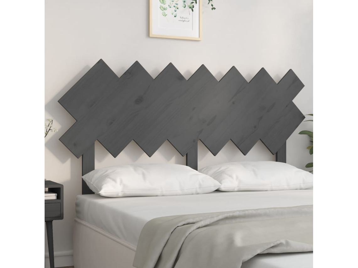 Cabecero 141x3x80,5 cm Pino Macizo Gris