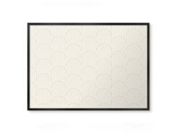 Quadro de vidro magnético com estrutura de madeira para hall de entrada Espelharte (70x50 cm)