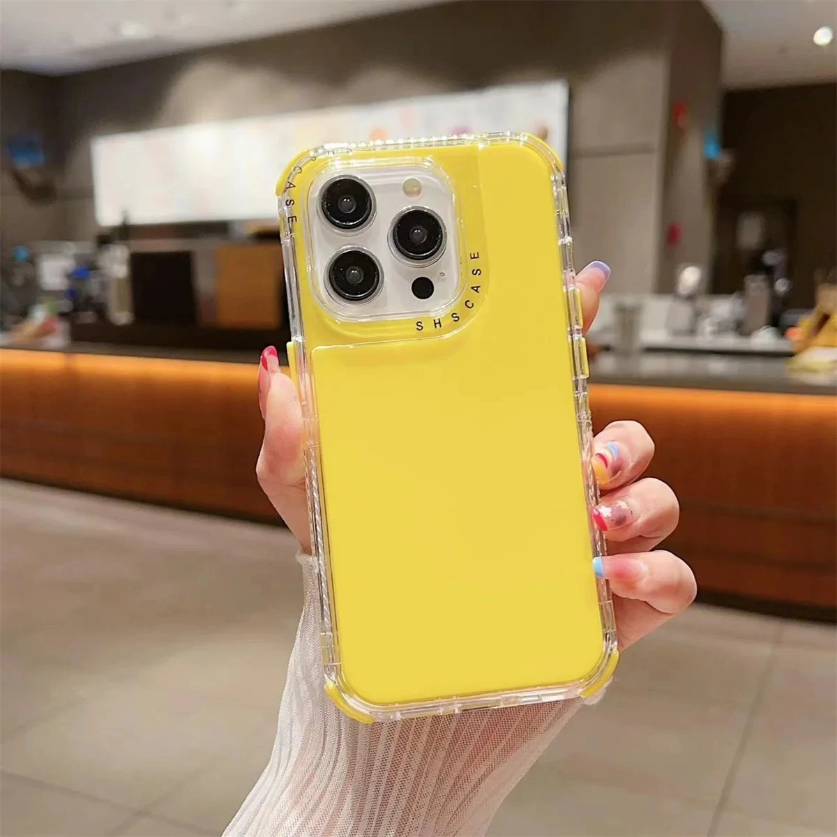 (amarelo, Iphone 14 Plus) Capa 3 Em 1 Para Iphone, Com Proteção Contra Quedas De Nível Militar.