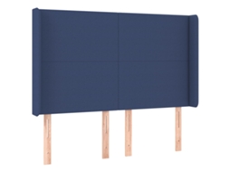 Headboard, Headboards Vidaxl Azul Tecido (147 X 16 X 118/128 Cm)