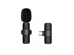 Microfone de Lapela Sem Fio com Redução de Ruído para Iphone Ipad Android Pc para Gravação de Entrevista em Vlog Ao Vivo