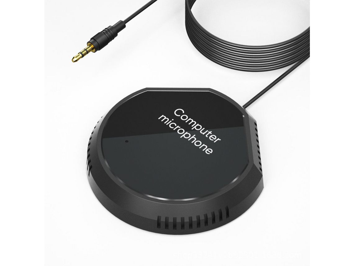 Microfone para Conferência de Mesa Condensador Omnidirecional 360° Plug Play Computador Pc para Bate-Papo Por Videoconferência