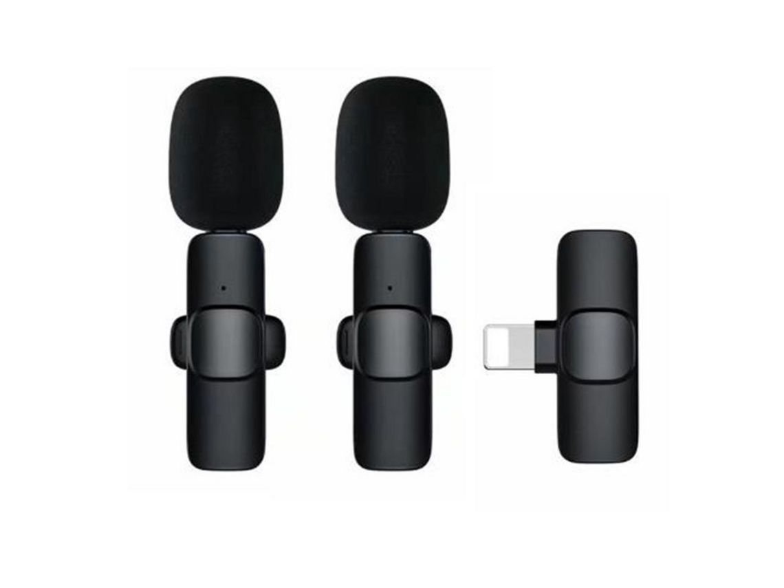 Microfone de Lapela Sem Fio com Redução de Ruído para Iphone Ipad Android Pc para Gravação de Entrevista em Vlog Ao Vivo 