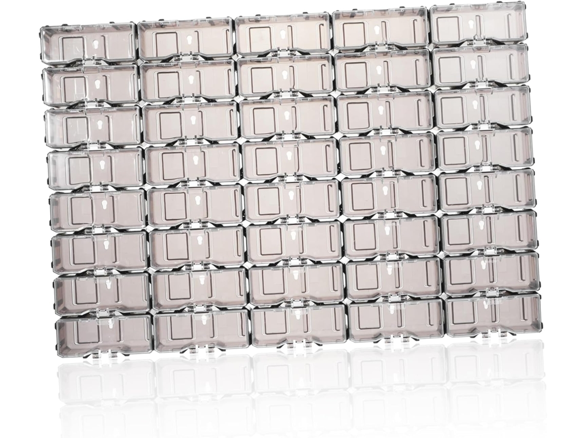 Caixa De Armazenamento Transparente Com 40 Peças Para Carros Em Miniatura De Pequena Escala.