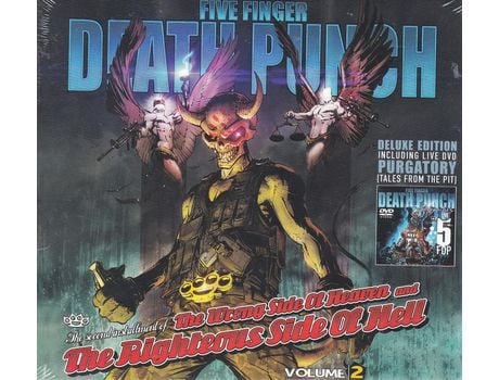 CD Five Finger Death Punch The Wrong Side Of Heaven And The Righteous Side Of Hell Volume 2 (Cd+Dvd) 2013 (Edição Deluxe) Digipak