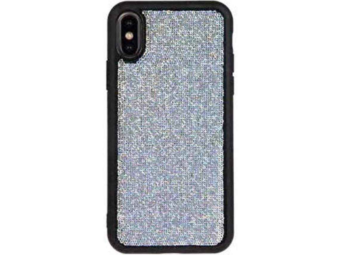 Capa iPhone X, XS BENJAMINS Sequins Prateado