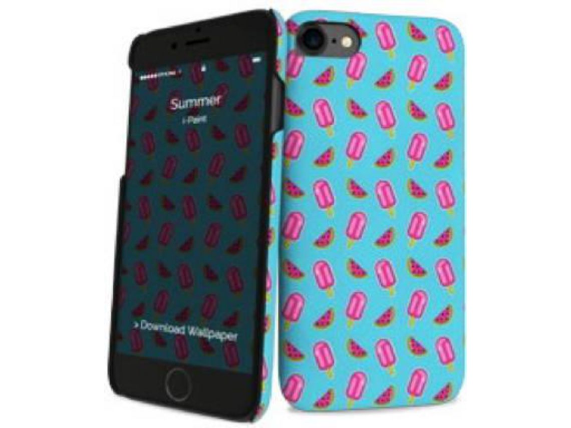 Capa iPhone 6, 6s, 7, 8 I-PAINT Hard Summer Azul