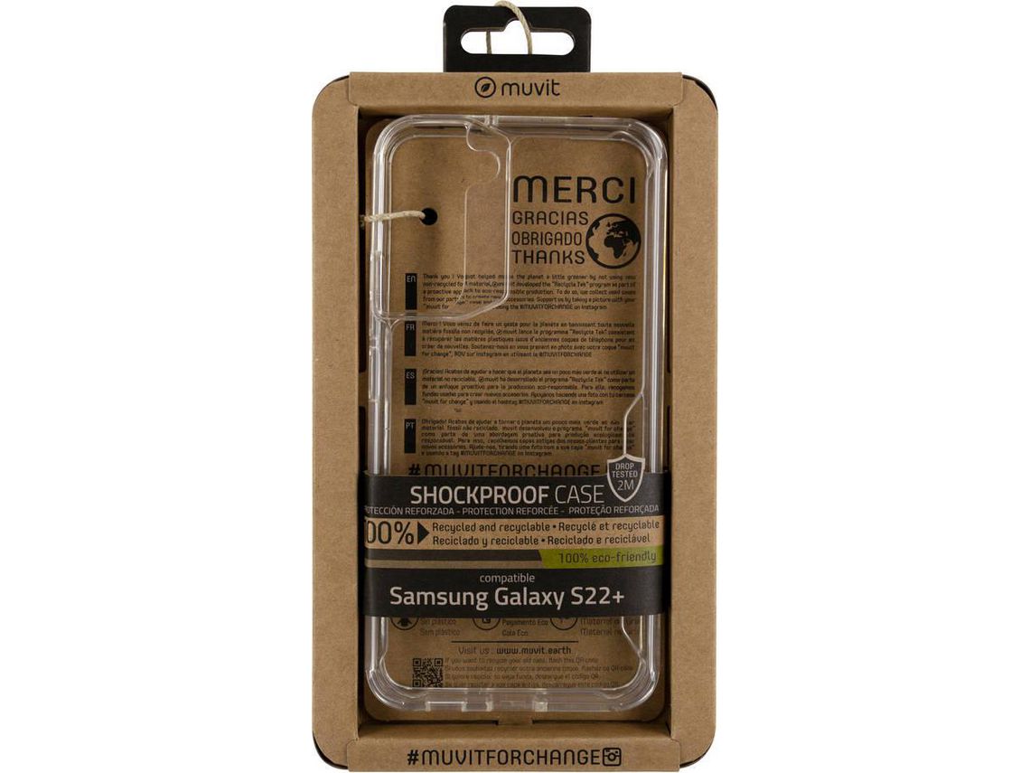 Capa Samsung Galaxy S22 Plus 5G MUVIT Shockproof 2M Transparente