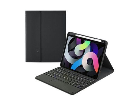 Capa e Teclado Bluetooth YKCLOUD Hk102C para iPad 10.22021/2020/2019/iPad Air 10.5/iPad Pro10.5 (Inglês - Preto)
