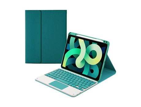 Capa e Teclado Bluetooth YKCLOUD Hk102C para iPad 10.22021/2020/2019/iPad Air 10.5/iPad Pro10.5 (Inglês - Verde)