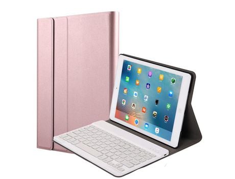 Capa e Teclado Bluetooth YKCLOUD Ft1036 para iPad 10.22021/2020/2019/ iPad Air 10.5/ iPad Pro10.5 (Inglês - Rosa)