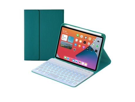 Capa e Teclado Bluetooth YKCLOUD Hy006D para iPad Mini6 (Inglês - Verde)